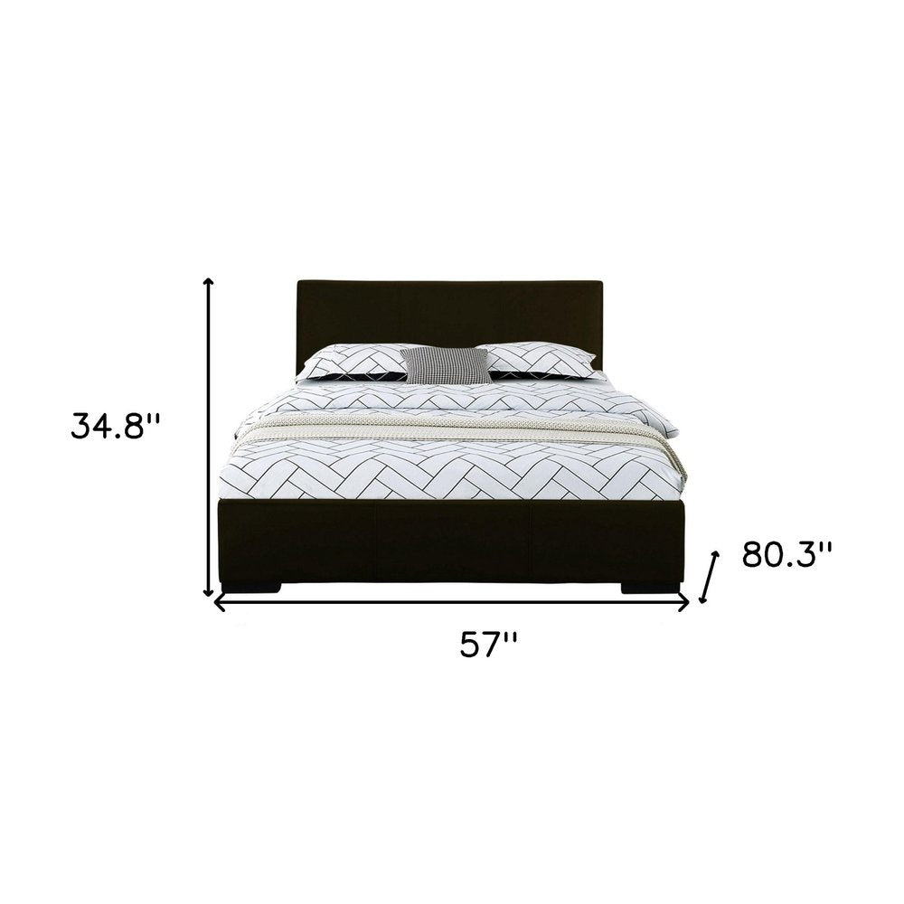 Beige Faux Leather King Bed Frame