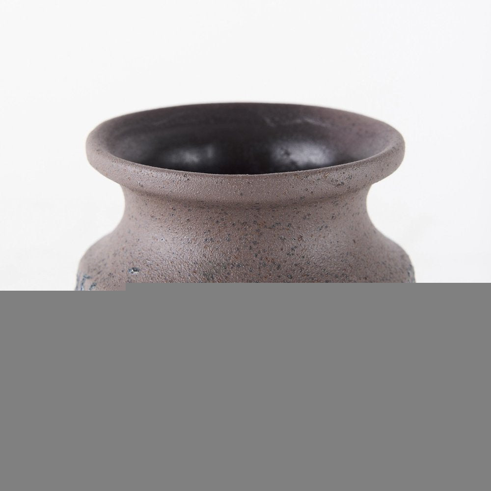 6" Brown Abstract Cylinder Ceramic Table Vase