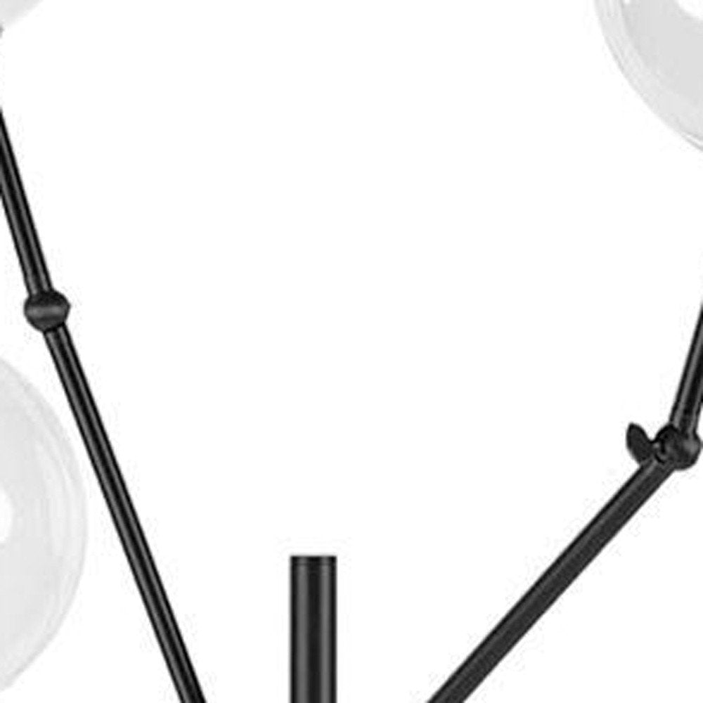 84" Black LED Floor Lamp With White