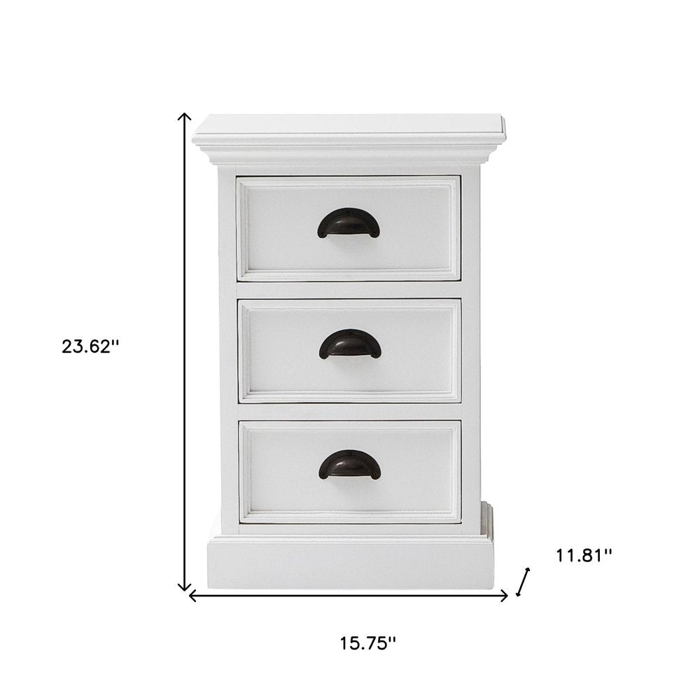 24" Solid Wood and Wood Nightstand