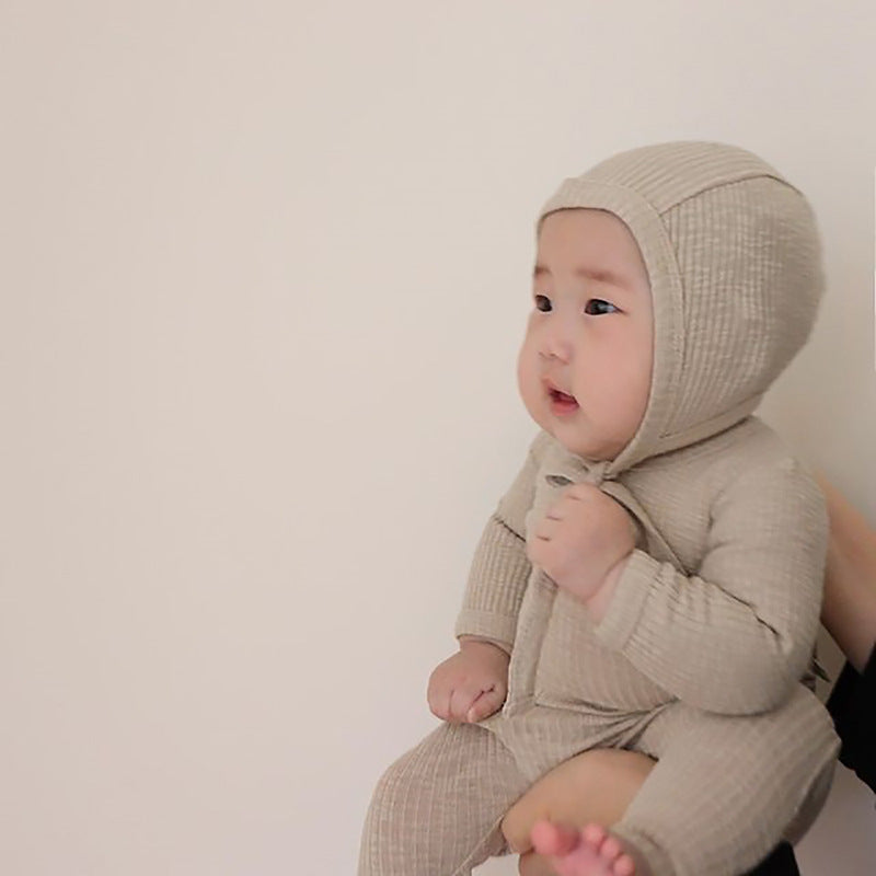 New Baby Long-sleeved Pit Strip Romper Pants Suit
