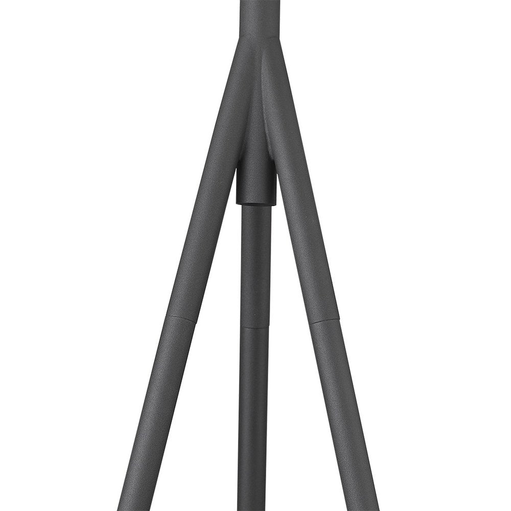 61" Tripod Floor Lamp With Gray Metal Cone Shade