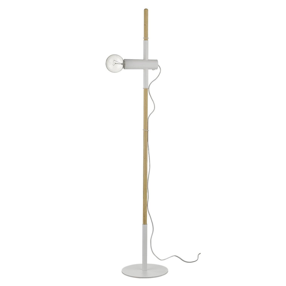 55" Brown And White Reading Floor Lamp