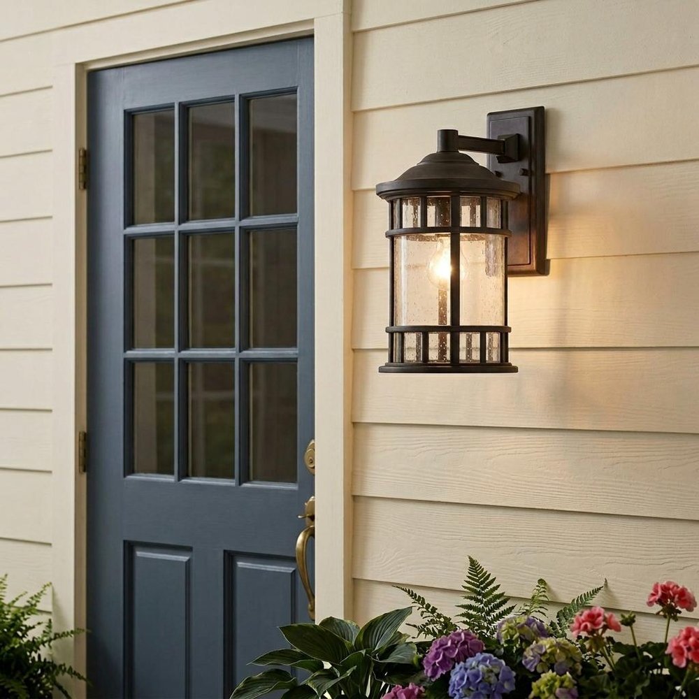 Matte Black Canister Wall Light