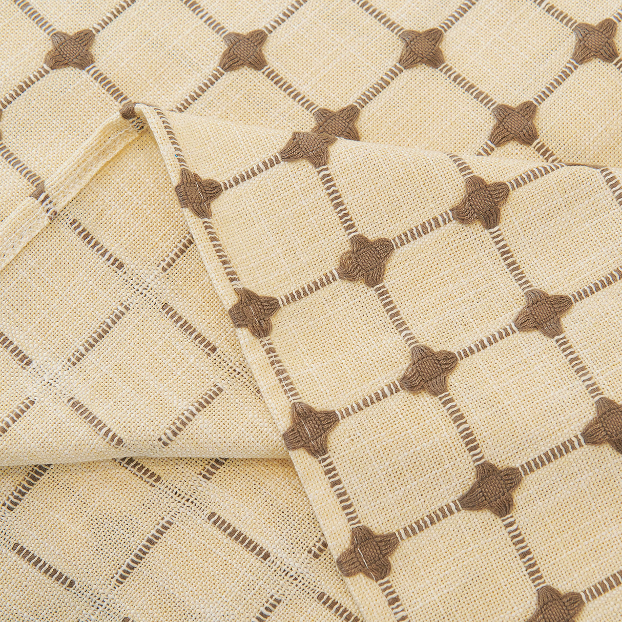 Grid Textured Sofa Cover with Sheer Ruffle Skirt, Pet-Friendly Sofa Throw Slipcover