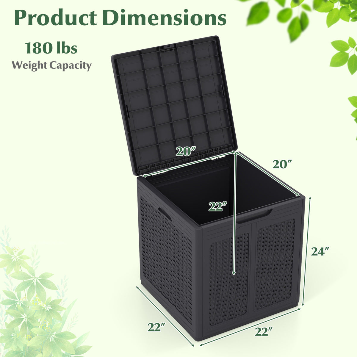 39 Gallon Deck Box with Lockable Lid Package Delivery Box for Patio Furniture Cushions-Brown
