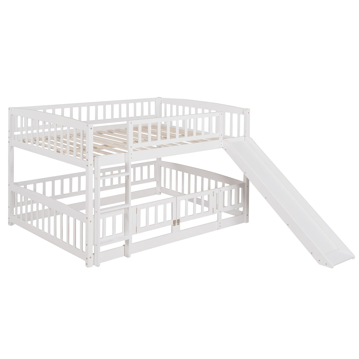 Low Bunk Bed With Slide, Fence And Ladder by Couch.com