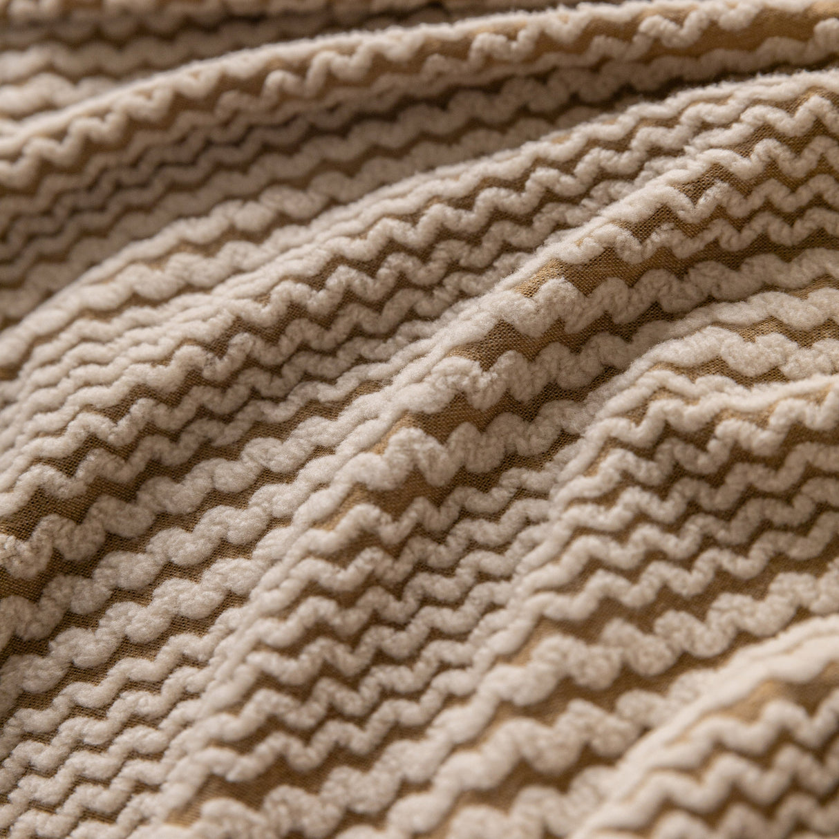 Modern Textured Stretch Sofa Cover, Plush Fleece Sofa Slipcover with 3D Stripe Texture