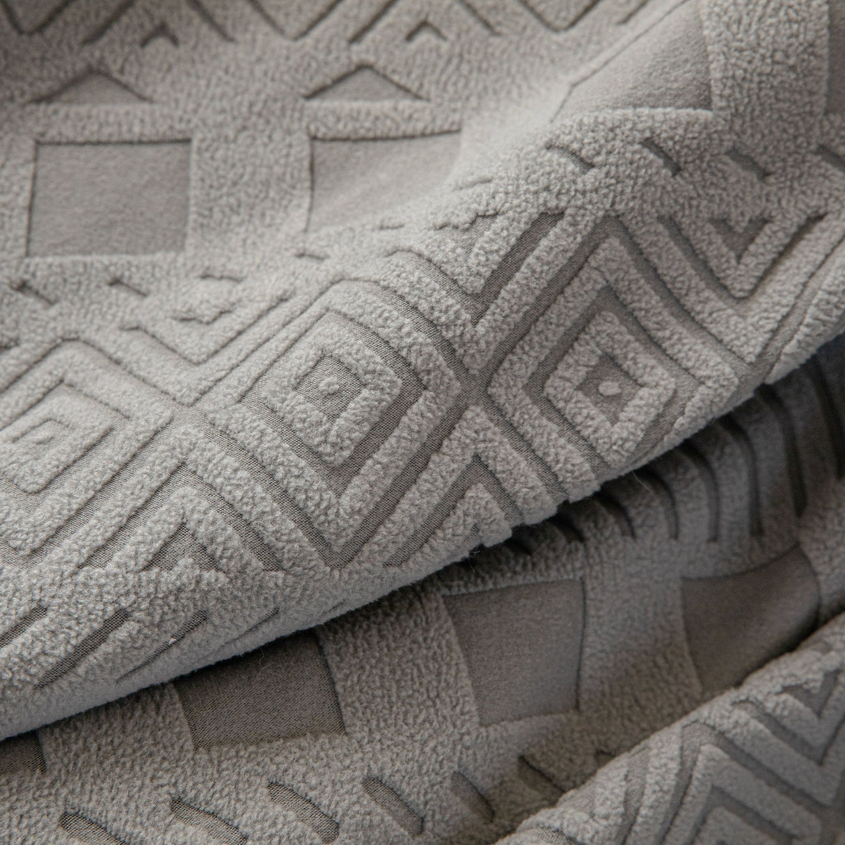 High Stretch Embossed Geometric Slipcover for Couch, Cozy Plush Fleece Couch Cover