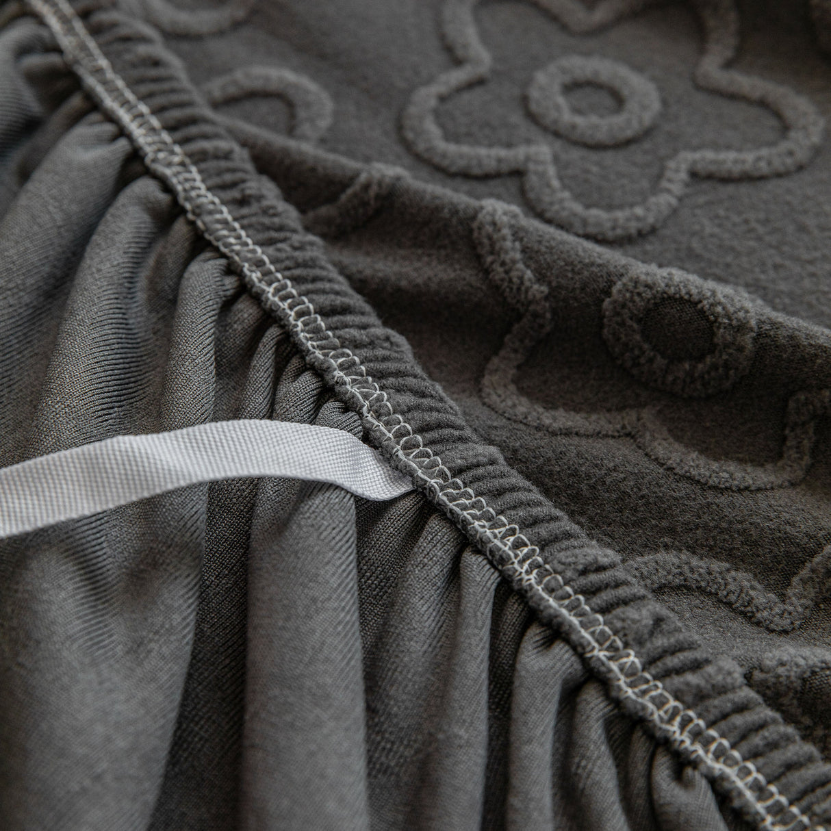 High Stretch Jacquard Sofa Slipcover, Soft Spandex Textured Floral Couch Cover