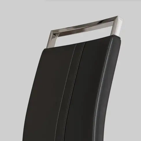 Modern Dining Chairs,PU Faux Leather High Back Upholstered Side Chair With C-shaped Tube Plating Metal Legs For Dining Room Kitchen Vanity Patio Club Guest Office Chair Set Of 4