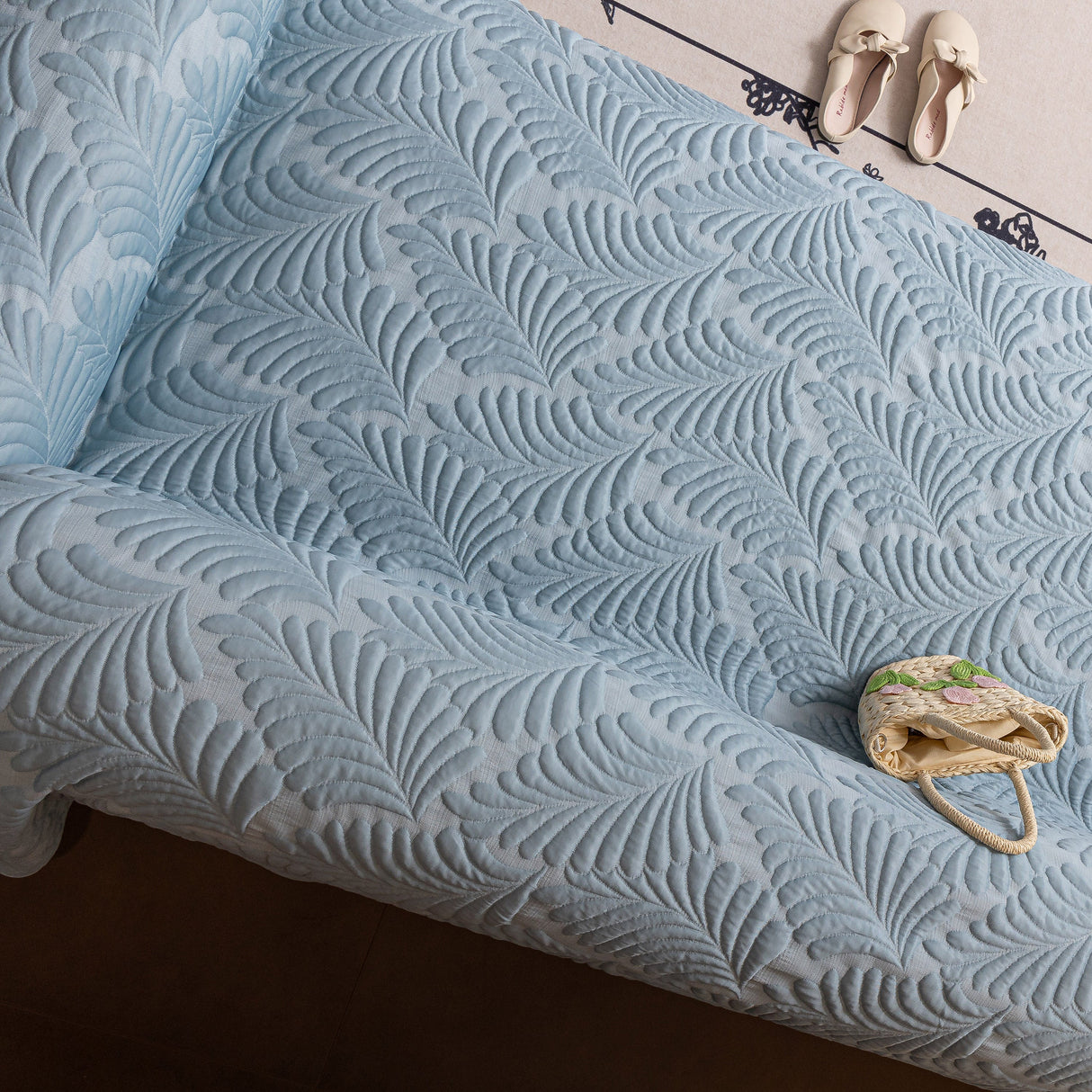 Cooling Quilted Non-Slip Furniture Protector for Pets & Kids, Washable Sofa Slipcover