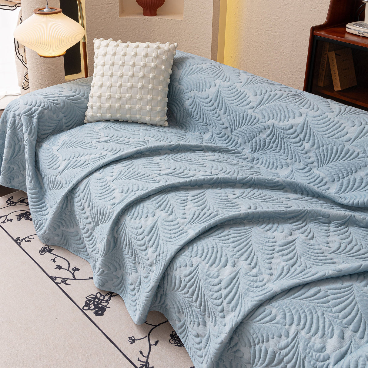 Cooling Quilted Non-Slip Furniture Protector for Pets & Kids, Washable Sofa Slipcover