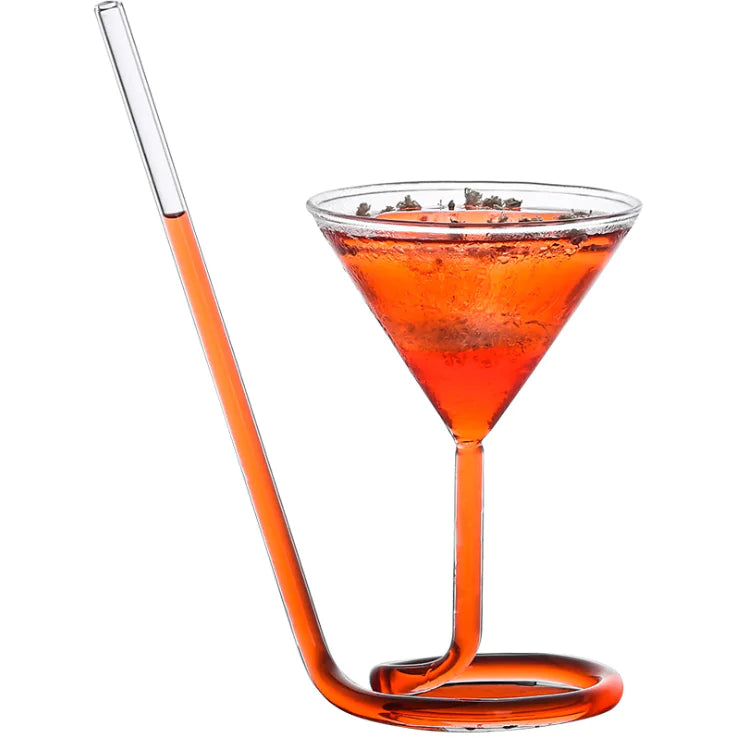 Rotating Martini Cup, Spiral Vampire Cocktail Glass