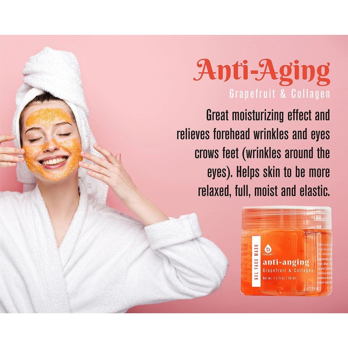 3 Pack Facial Therapy Gel Face Mask With Mask Applicator by Pursonic