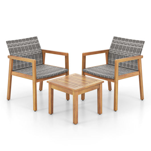 3 Pieces Patio Furniture Set with Chair