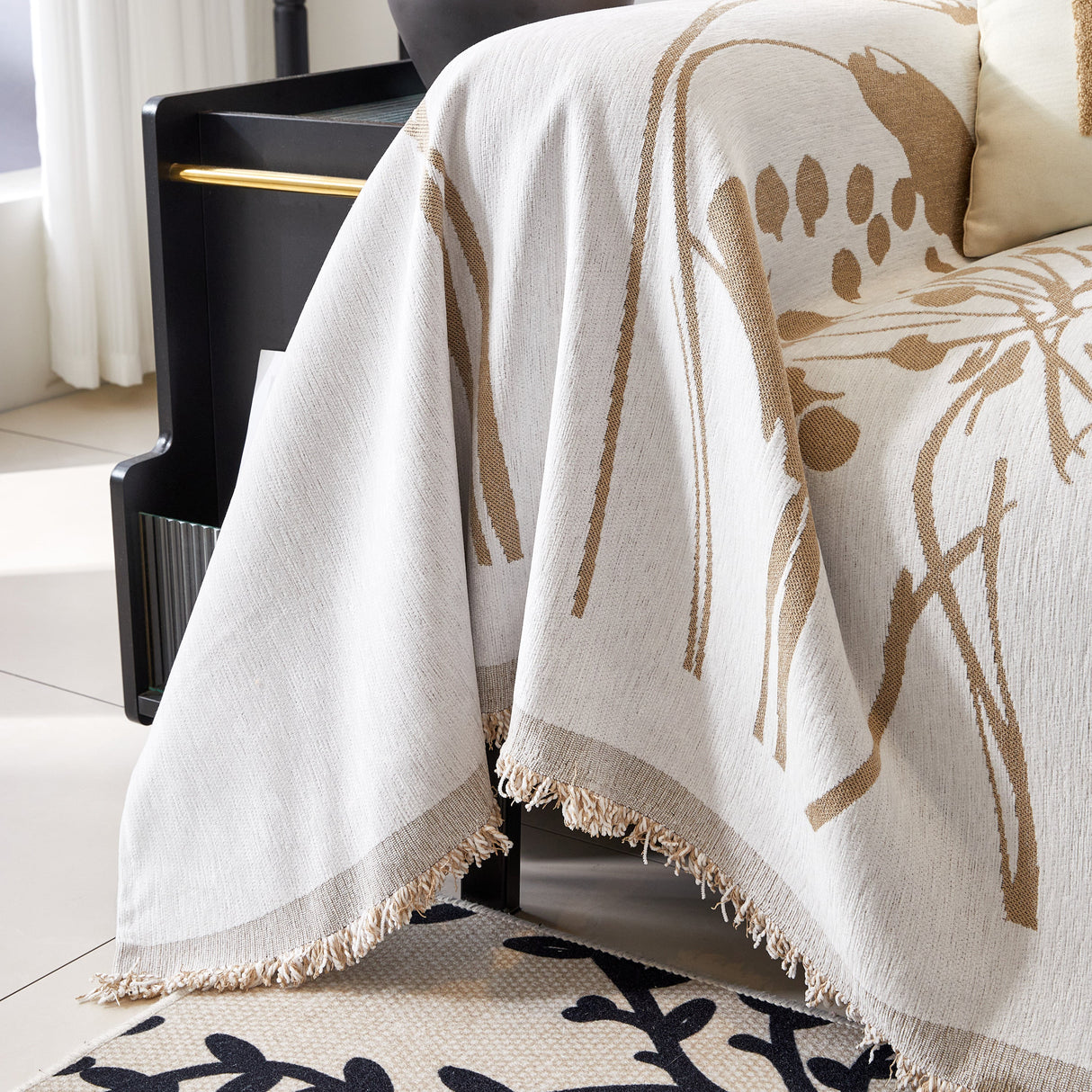 Dandelion Blanket Throw for Sofas Chenille Furniture Couch Cover, Couch Cushion Cover for Kids, Pets