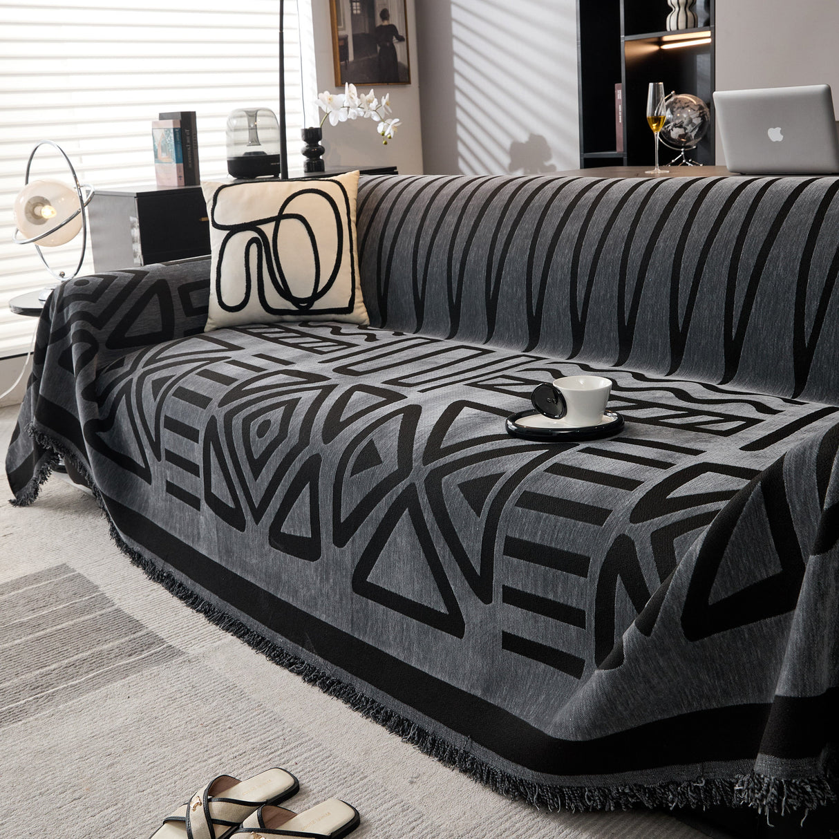 Boho Chenille Sofa Throw Covers Sectional Sofa Couch Cover Sofa Protector Covers