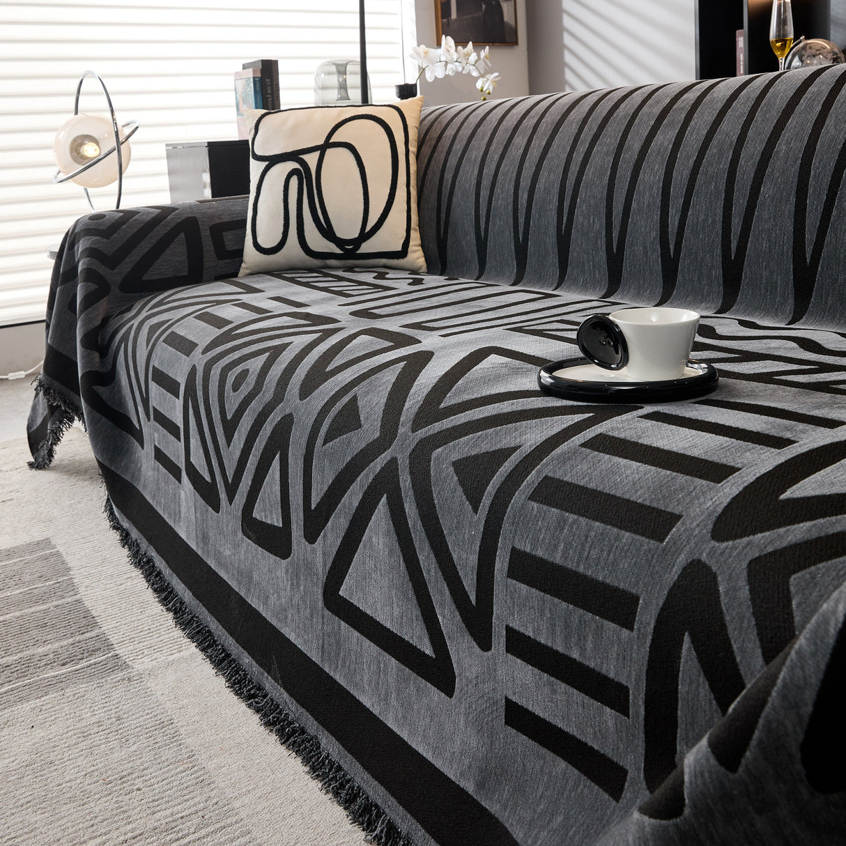 Boho Chenille Sofa Throw Covers Sectional Sofa Couch Cover Sofa Protector Covers