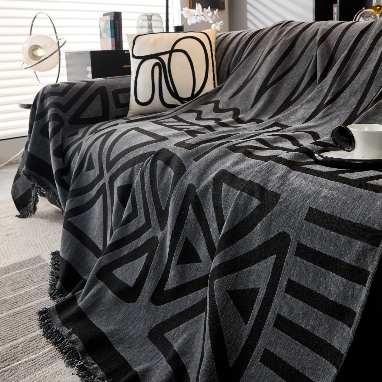 Boho Chenille Sofa Throw Covers Sectional Sofa Couch Cover Sofa Protector Covers