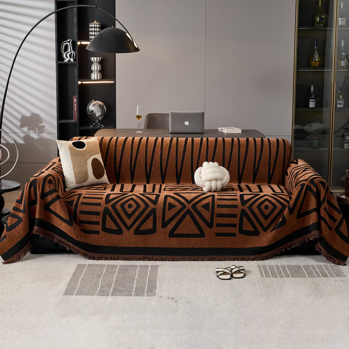 Boho Chenille Sofa Throw Covers Sectional Sofa Couch Cover Sofa Protector Covers