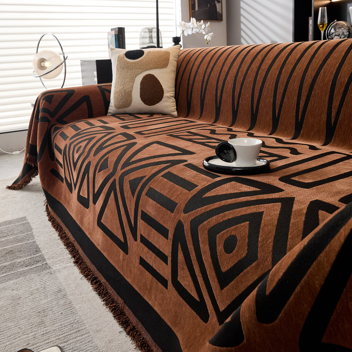 Boho Chenille Sofa Throw Covers Sectional Sofa Couch Cover Sofa Protector Covers