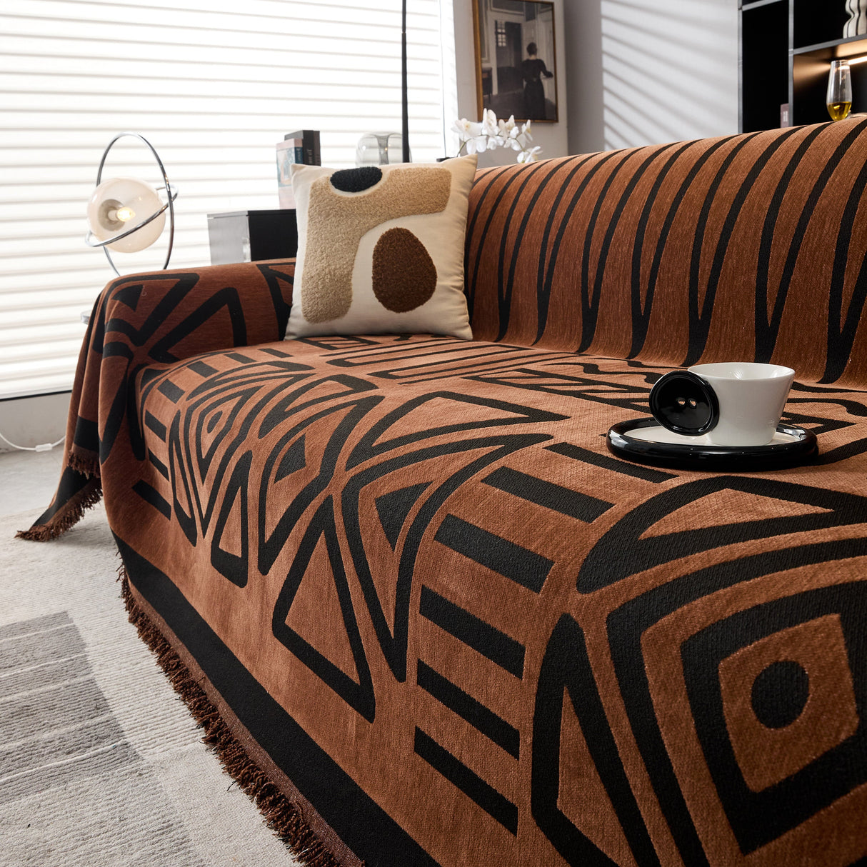 Boho Chenille Sofa Throw Covers Sectional Sofa Couch Cover Sofa Protector Covers