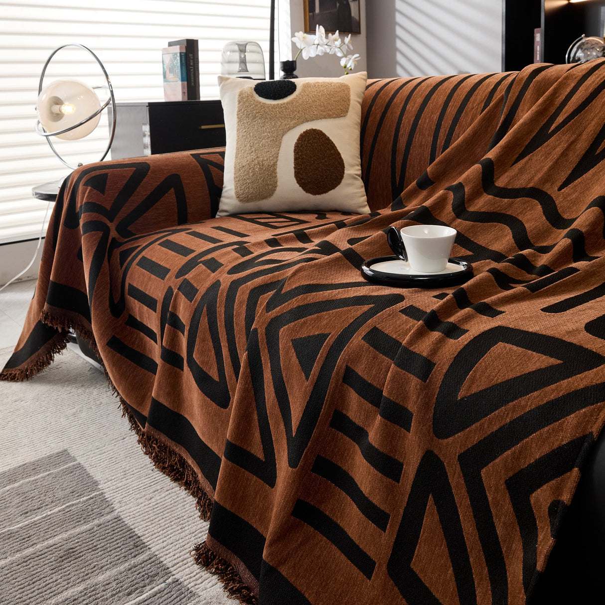 Boho Chenille Sofa Throw Covers Sectional Sofa Couch Cover Sofa Protector Covers