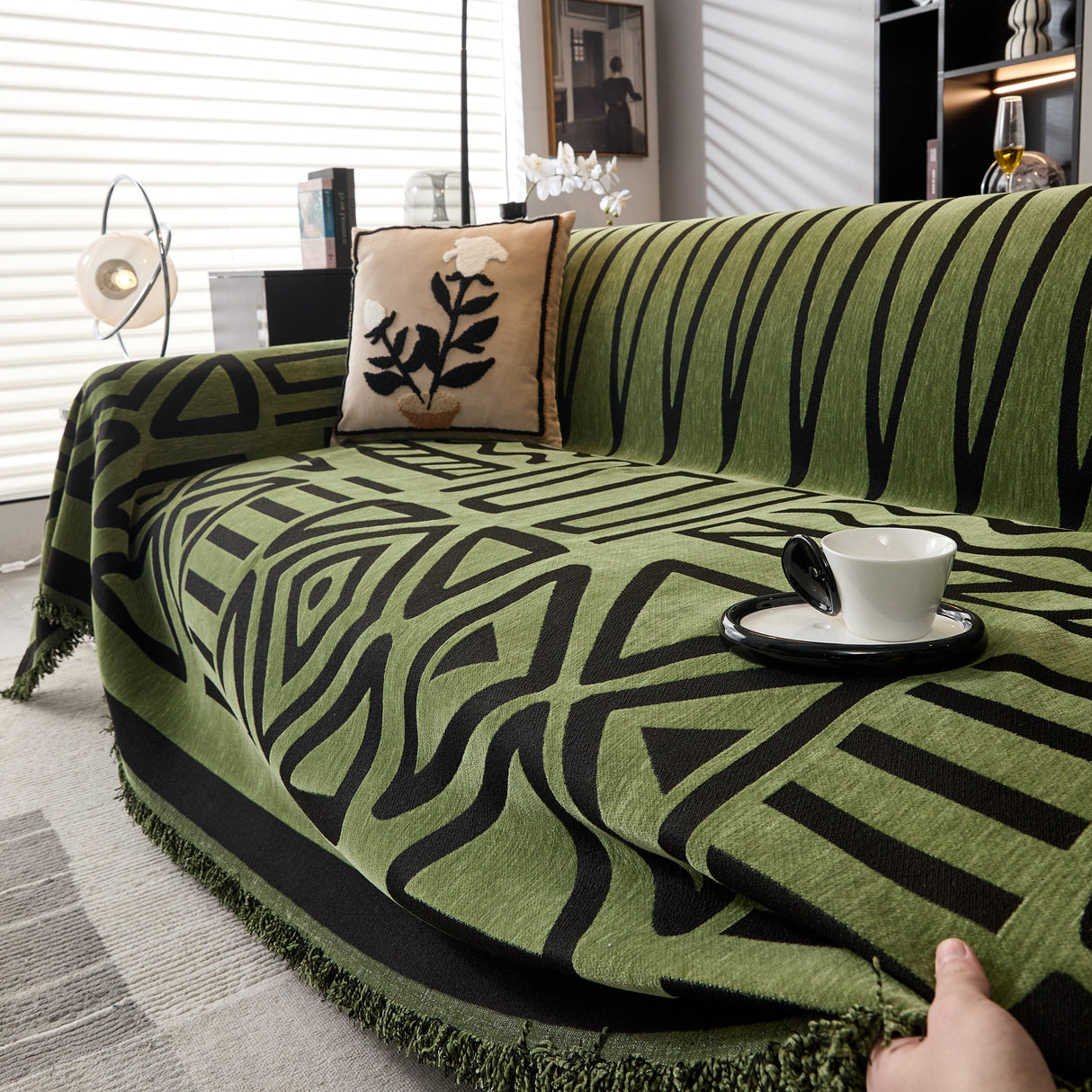 Boho Chenille Sofa Throw Covers Sectional Sofa Couch Cover Sofa Protector Covers