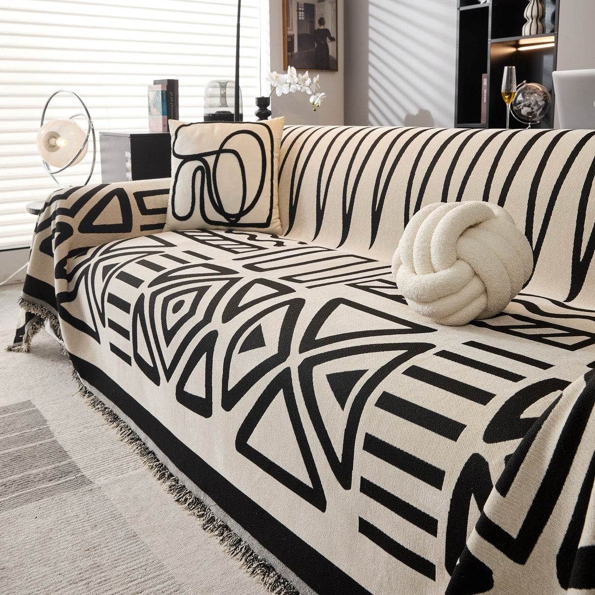 Boho Chenille Sofa Throw Covers Sectional Sofa Couch Cover Sofa Protector Covers