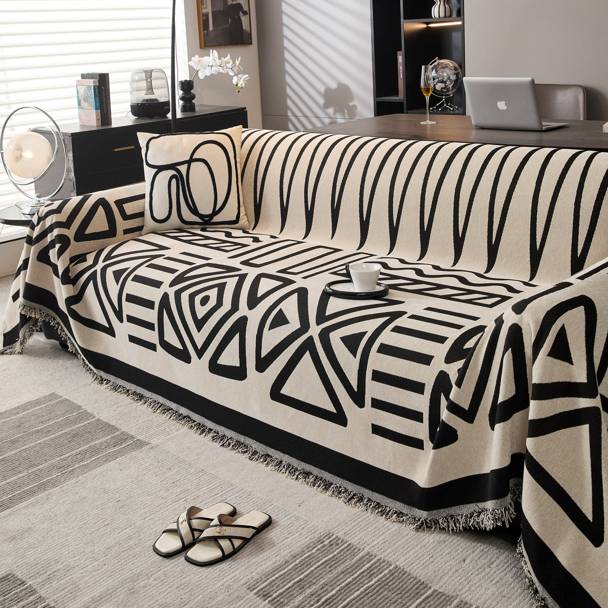 Boho Chenille Sofa Throw Covers Sectional Sofa Couch Cover Sofa Protector Covers