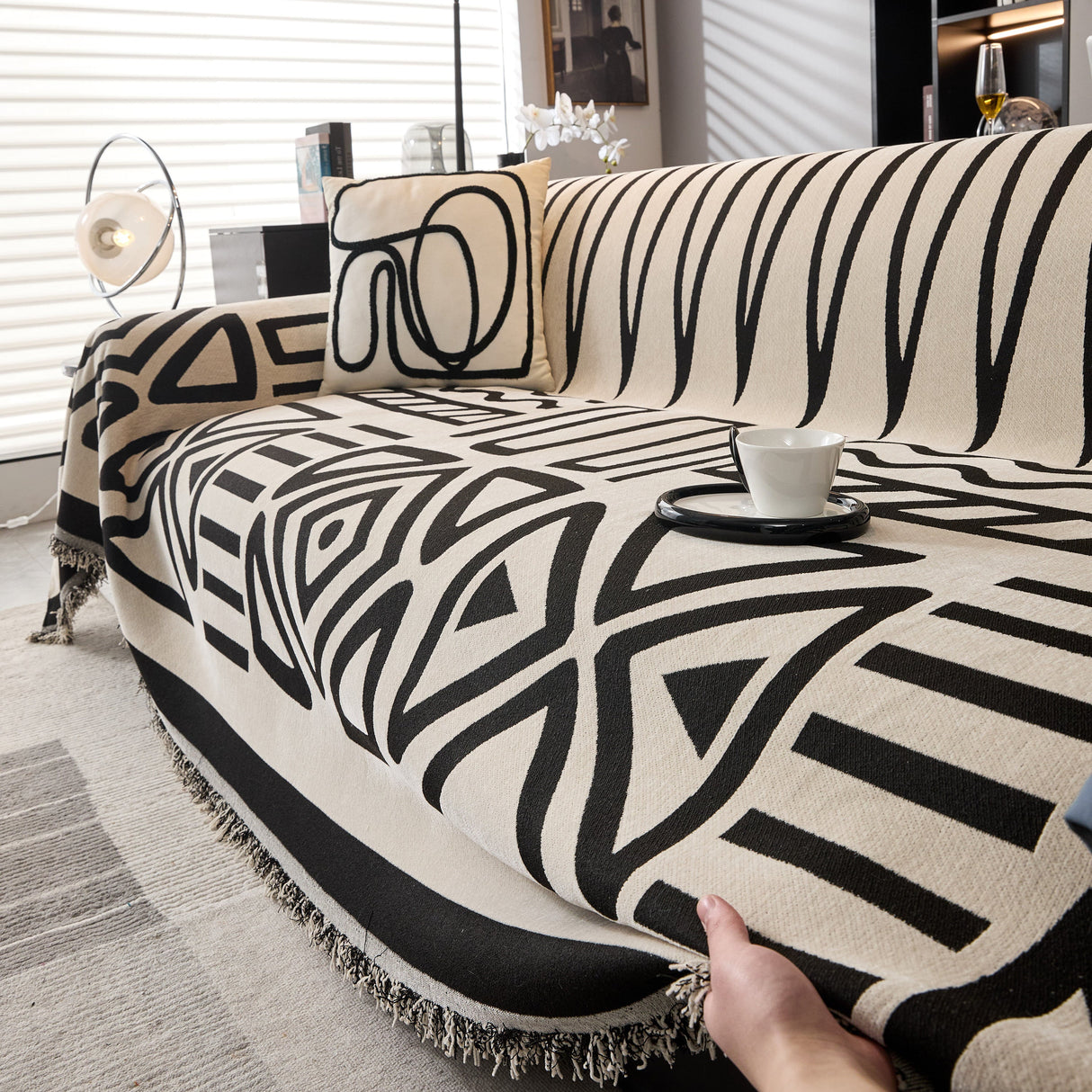 Boho Chenille Sofa Throw Covers Sectional Sofa Couch Cover Sofa Protector Covers