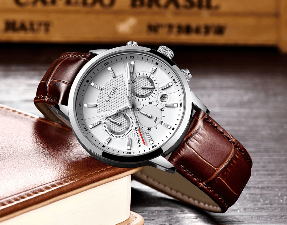 Men's Waterproof Watch With Chronometers Day View Sport Analog Watches Excellent Look Perfect Gift For Him