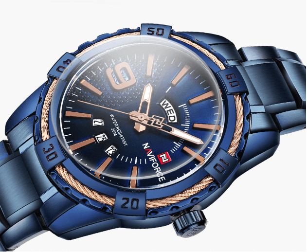 Men's Luxury Stainless steal Waterproof Watch With Day And Date Display Unique Design Perfect Gift In Modern Metal Men Wrist Watch Design