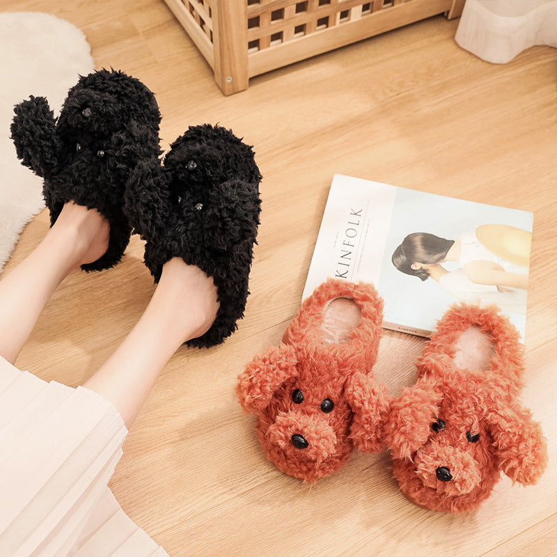 Couples Winter Pack Heel Cotton Shoes Women's Mens Slipper Winter Shoes New Fashion Casual Fur Plush Slides Winter Slippers For Women House Slippers Fluffy Soft Comfy Fuzzy Slippers Faux Fur Plush Anti-Skid Slippers