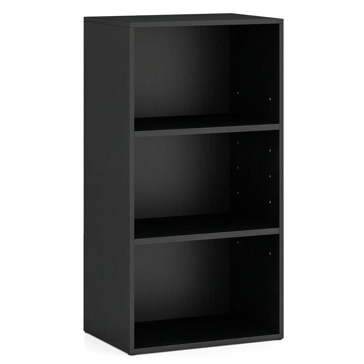3 Open Shelf Bookcase Modern Storage Display Cabinet-Black