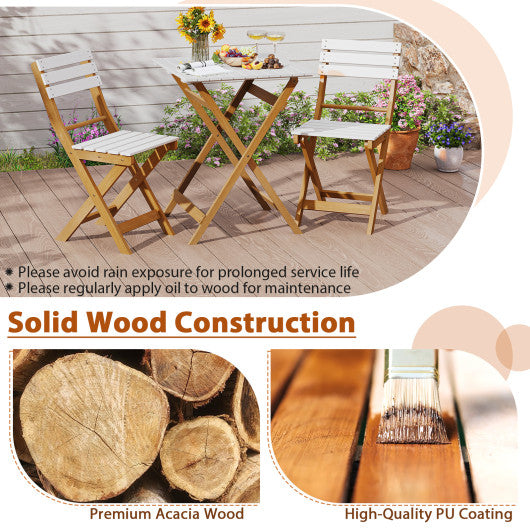 G-shaped Side Table 3-Tier Mobile End Table with Open Shelves-White