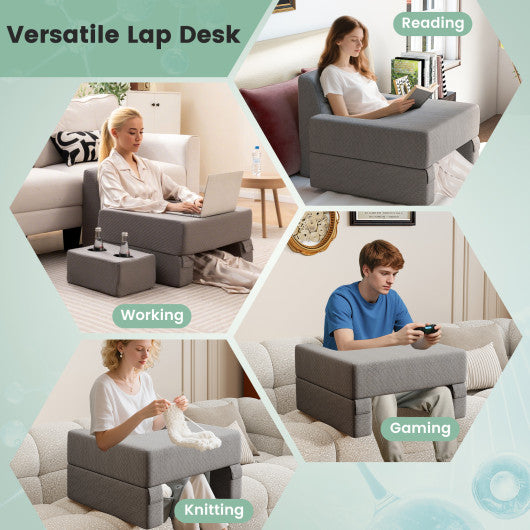 4-Tier Rotating Bookshelf 360° Display Rack with Dividers and Anti-falling Baffles-White