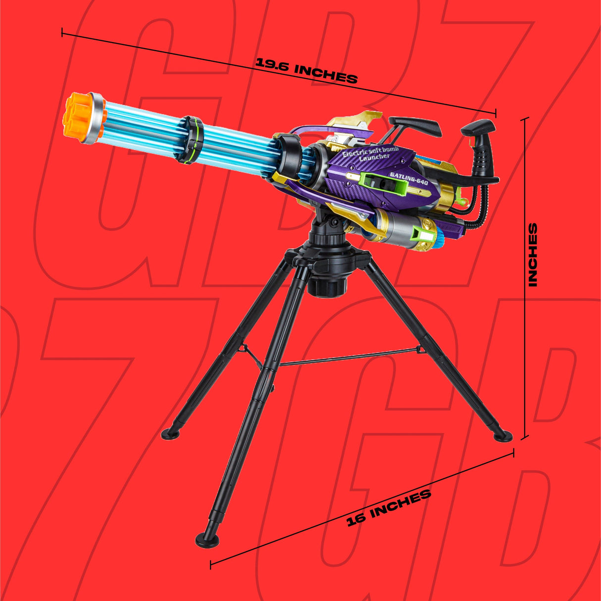 Contixo Electric Foam Dart Blaster - Gatling Style Toy Gun for Kids, Safe Soft Foam Darts, High-Speed Rotating Barrel, Ideal Gift for Action Play by Contixo