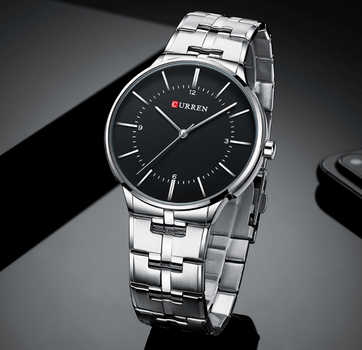Men's Waterproof Watch With Shining Bracelet In Five Modern Designs Perfect Gift For Your Loved One