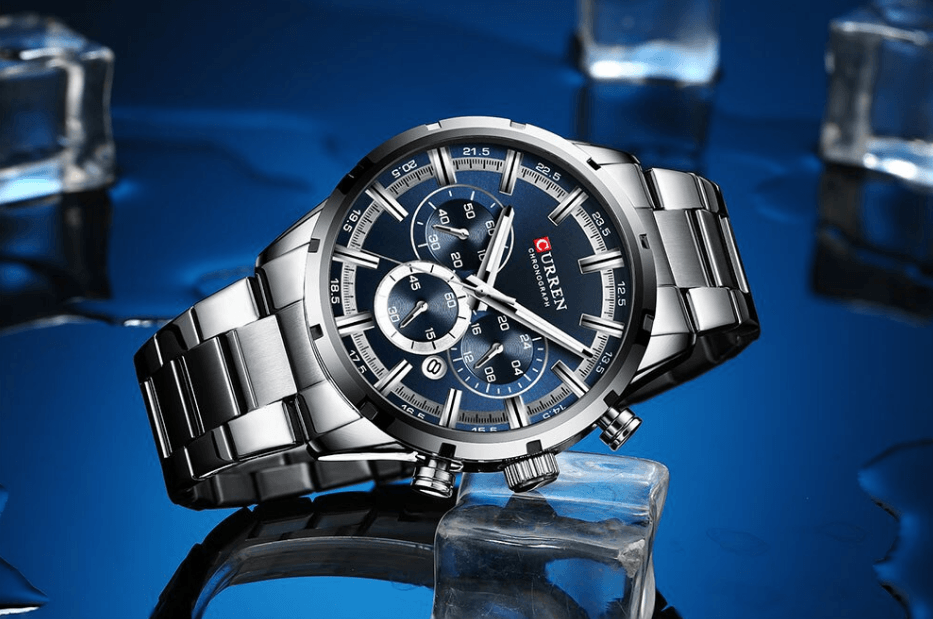 Men's Sports Waterproof Stainless Steel Watch With Chronometers And Special Date Display Unique Design Perfect Gift