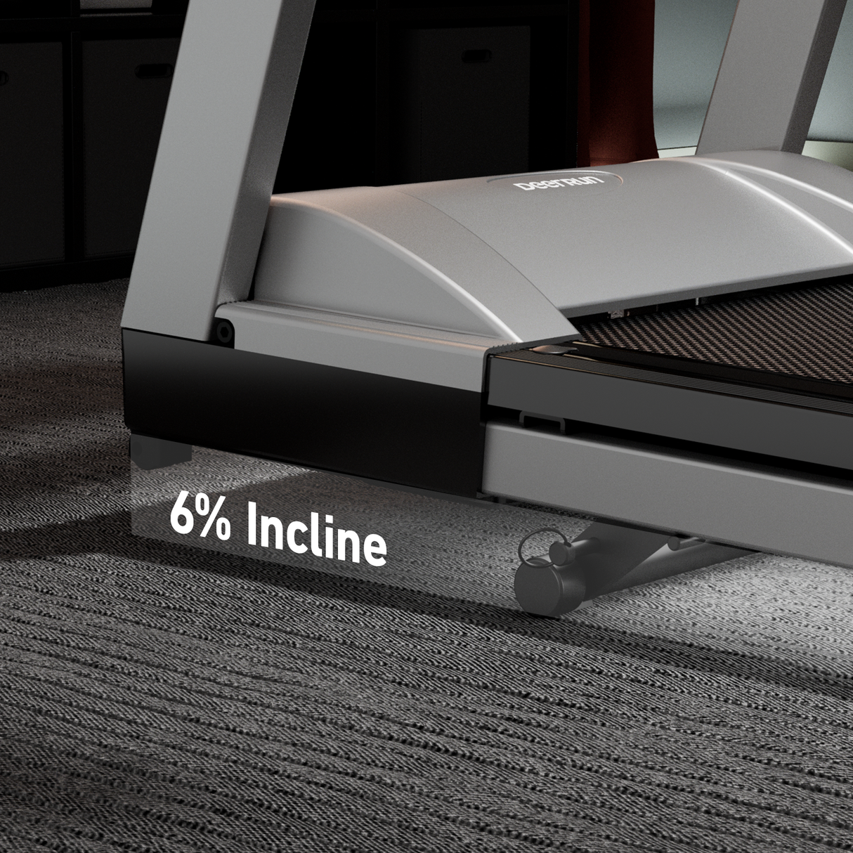 DeerRun A1 Pro Move+ 6% Incline Foldable Treadmill——2025 Upgraded Chip & NFC Support | 350Lbs, 10mph Silver