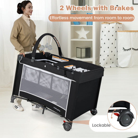 TV Stand with LED Lights and Remote Control-Black