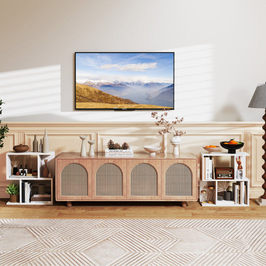 3-Tier Bookshelf with Display Shelf for Small Space-White