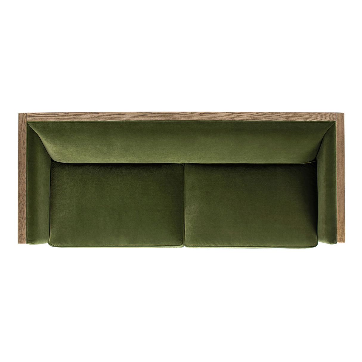 Georgia - Cane Tuxedo Sofa - Olive Green by Couch.com