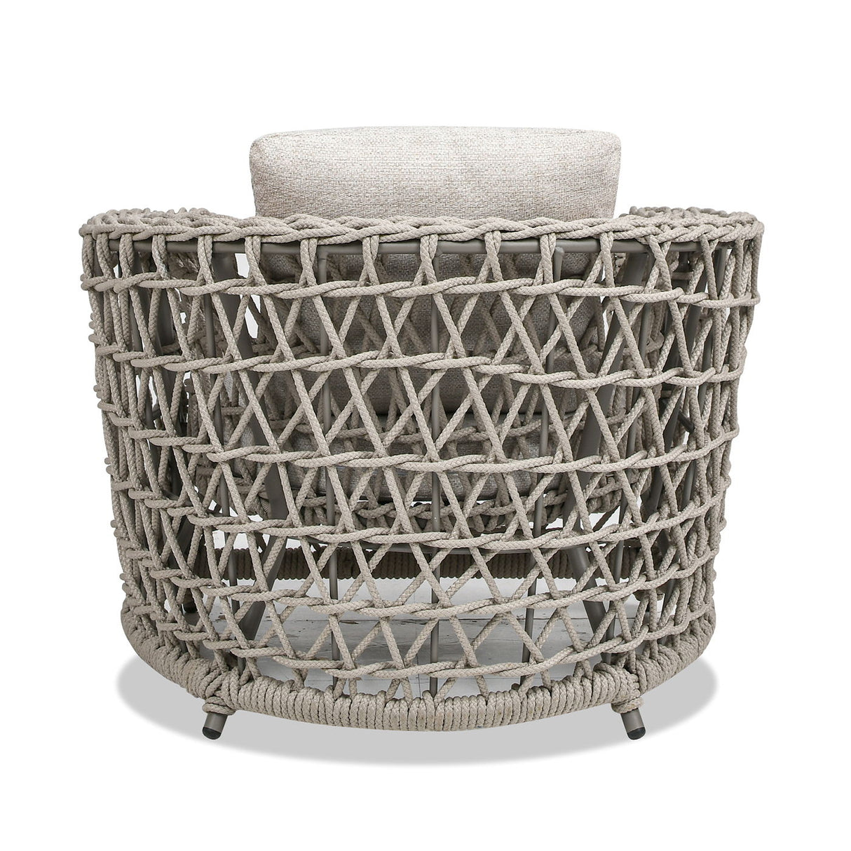 Couch.com Everly Frame Barrel Deep Seating Patio Arm Chair Axroma Olefin Oat Beige, Platform Base, Fabric Construction, Beige Finish by Couch.com