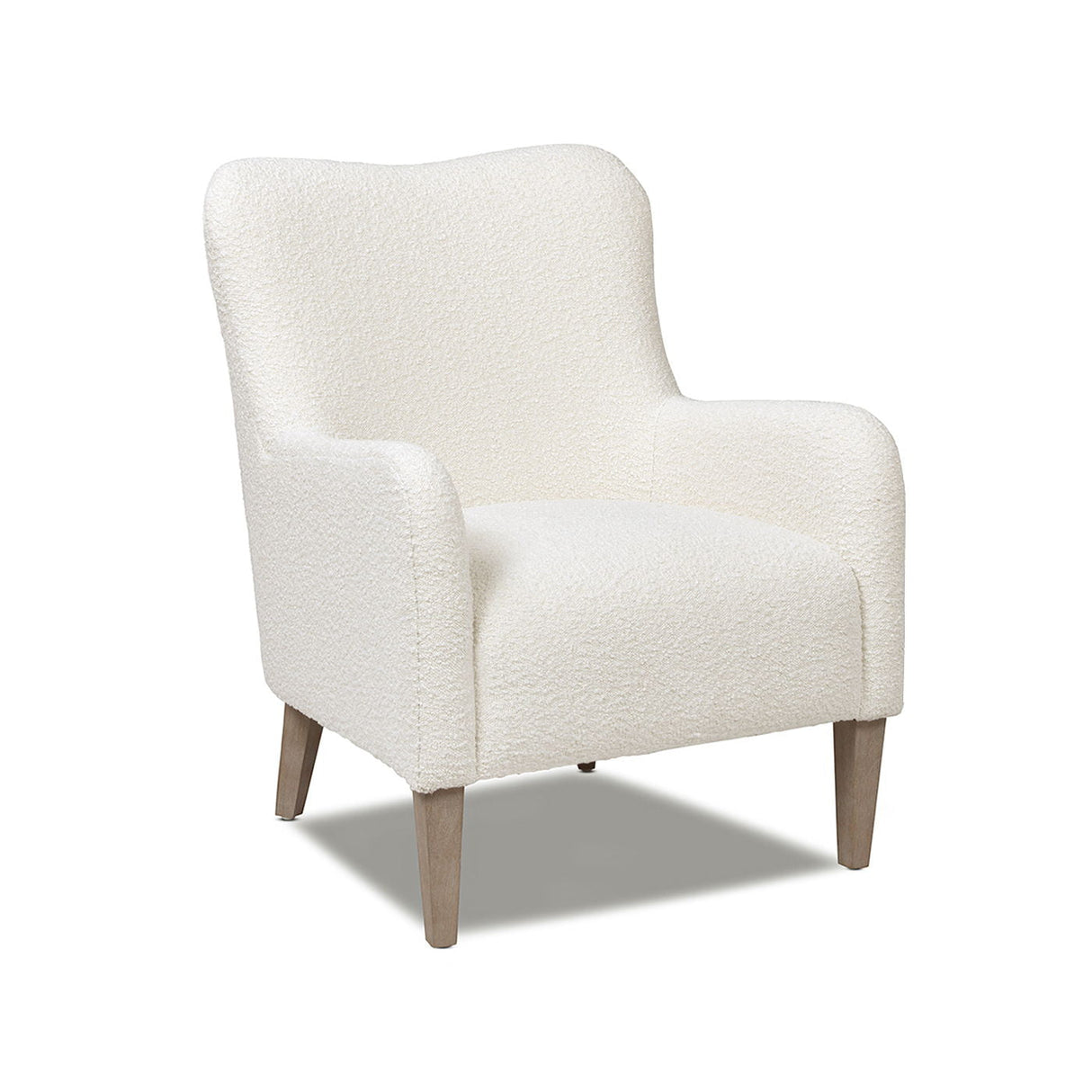Nimbus - Curved Accent Chair - Ivory White by Couch.com