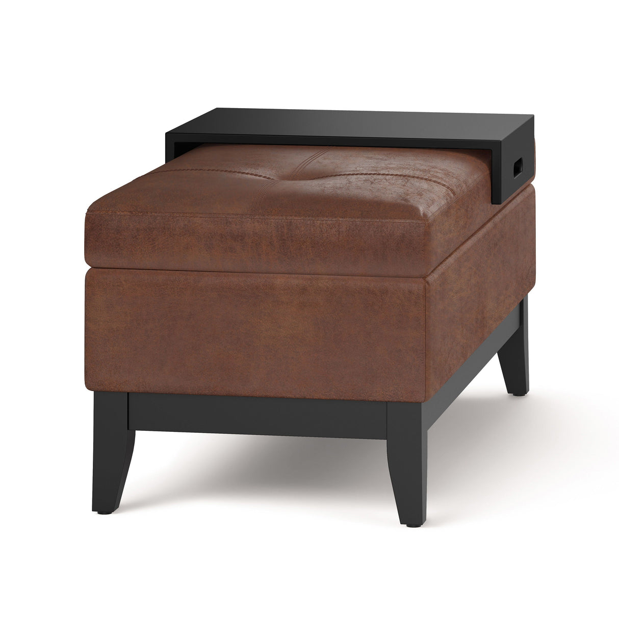 Oregon - Contemporary Storage Ottoman Bench With Tray by Couch.com