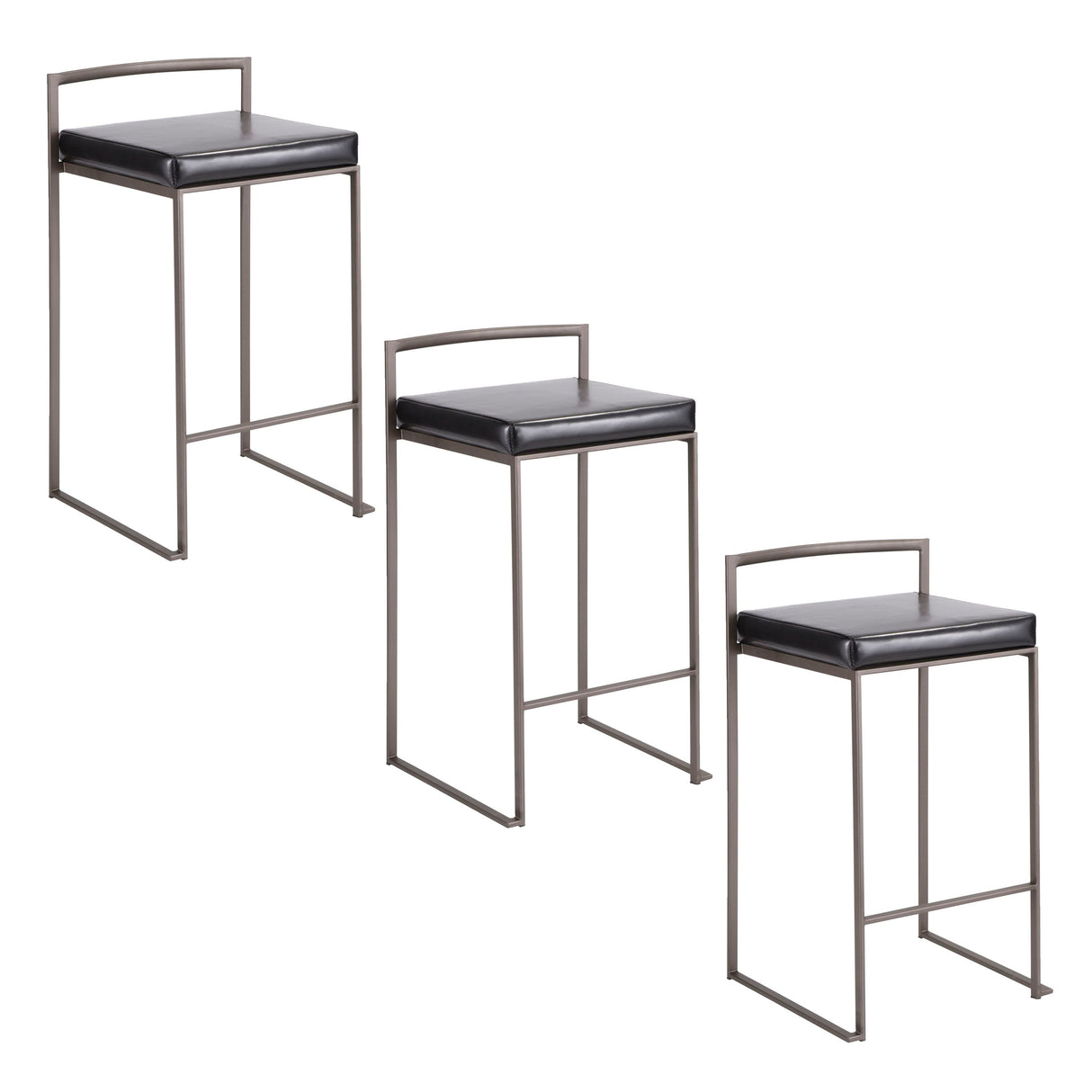 Fuji - Industrial Stackable Counter Stool Elegant Design by Couch.com