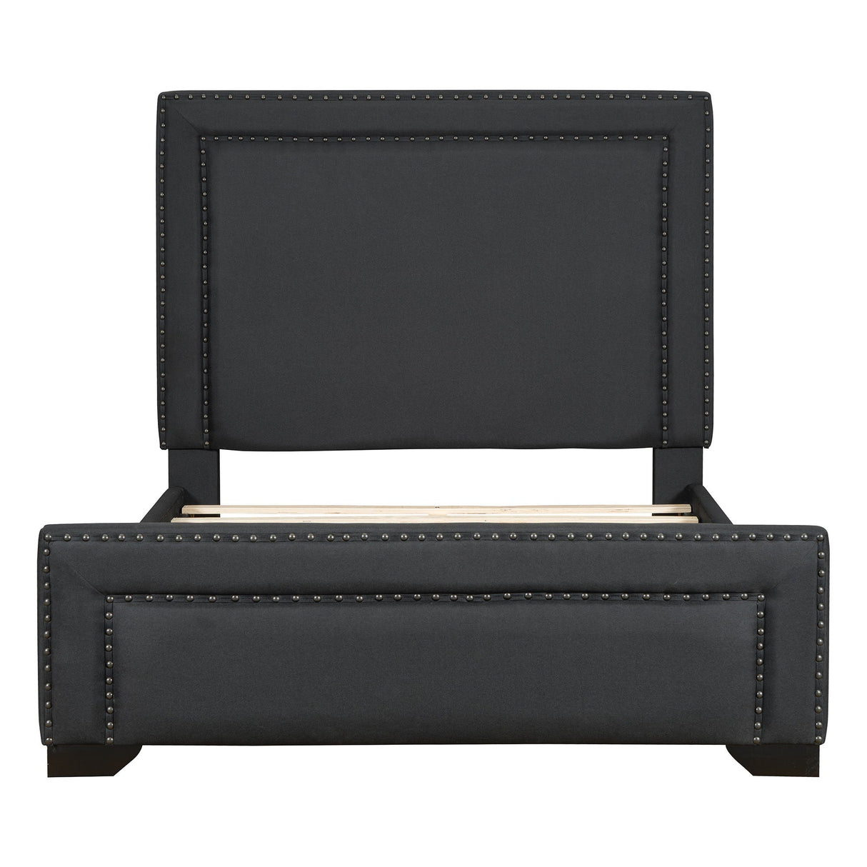 Upholstered Bed With Slats Support, No Box Spring Needed by Couch.com